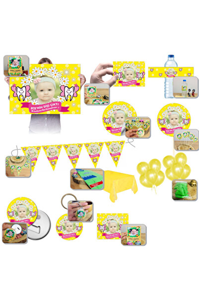 CiciMagnet Papatyalı Diş Buğdayı Konsepti Süsleme Seti