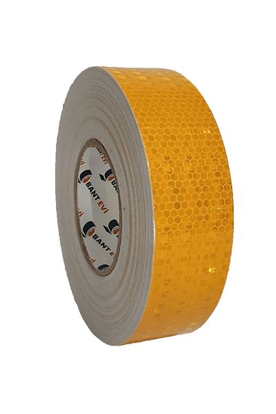 BANT EVİ Reflective Tape Yellow 5Cmx25M Reflective Tape Yellow Warning Tape