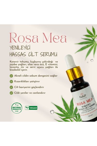 Rosa Mea Yenileyici Hassas Cilt Serumu 20 Ml