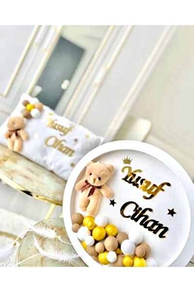 bebek atölyem Kişiye Özel El Işi Bebek Kapı Süsü Ve Takı Yastığı
