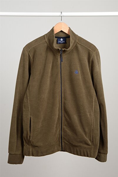 ADAM BOXES جاكيت صوف بسحاب كامل N-alimo - كاكي