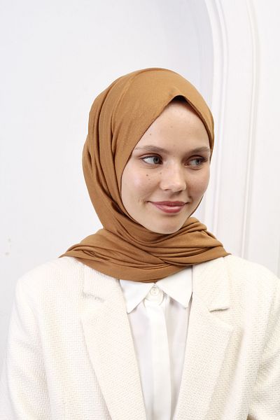 SpecialScarf Hijab Fashion شال فيسكوز ممشط مقاس 220 جرام مقاس 70*180 لون خردل
