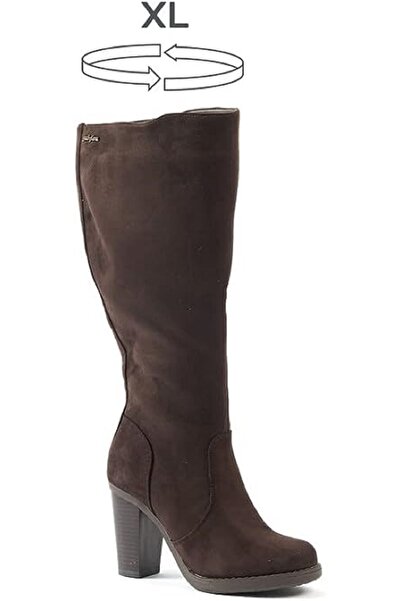 VipDeluXe GABYLOU Geniş Ağız Çizme - Modèle Kamilla -Dk Brown MF