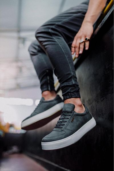 BZ Moda B666 BT Lace-Up Orthopedic Sole Ανδρικά αθλητικά παπούτσια γκρι