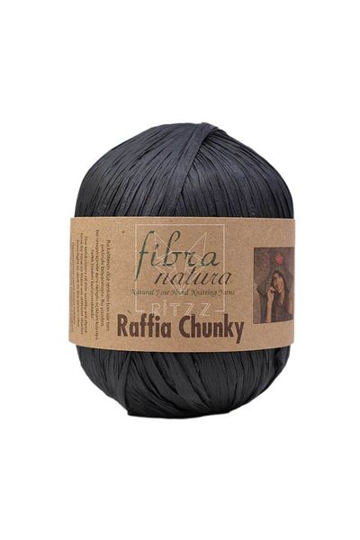 Himalaya Μαύρο Fibra Natura Raffia Chunky - 114-22