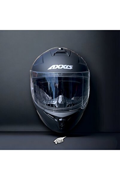 AXXIS Draken Çift Vizörlü Mat Siyah Tam Kapalı Motosiklet Kaskı
