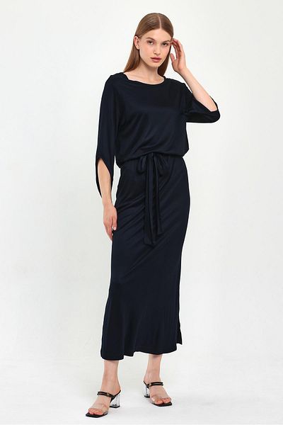 ALEXANDERGARDI Tulip Sleeve Waist Belted Dress (B23-484B)