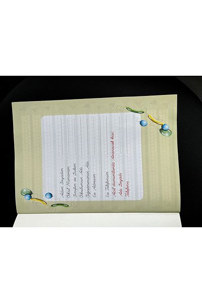 Örün Matbaa 3 blocuri de scris cu linii de ghidare - oblic (16,5X23,5CM)