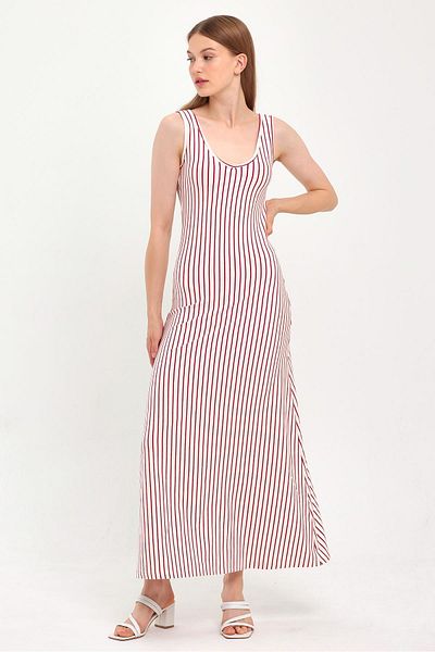 ALEXANDERGARDI LONG DRESS WITH THICK STRAPS AND STRIPES (B23-00153)