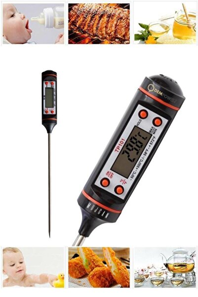DEMPOWER Dijital Gıda Termometresi Sıvı - Katı Sıcaklık Ölçer