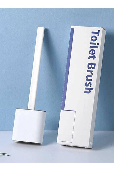 MİMOZA PARK Silicone Toilet Brush Bathroom Bendable Silicone WC Brush