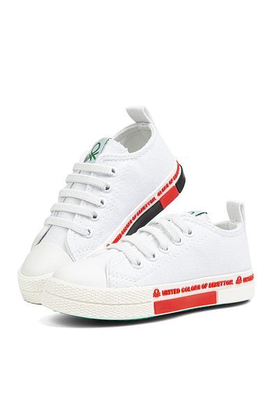 Benetton ®| BN-30978- White Red - Children's Sneakers