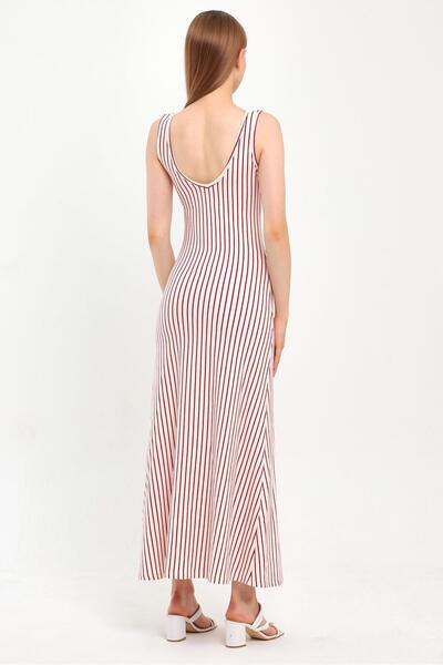 ALEXANDERGARDI LONG DRESS WITH THICK STRAPS AND STRIPES (B23-00153)