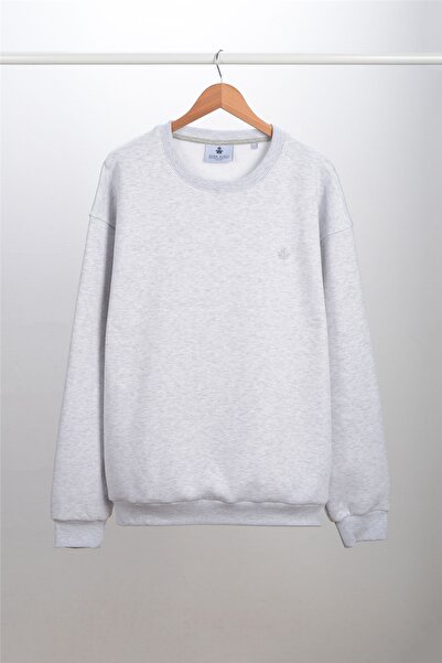 ADAM BOXES Oversize O-collar Sweatshirt N-alinda - Light Gray