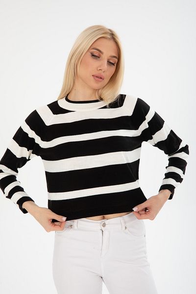 Puella Pulover de damă cu dungi fine tricotaje