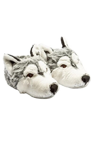 Twigy CC0530 Tw Husky Gri Hayvan Figürlü Erkek Panduf