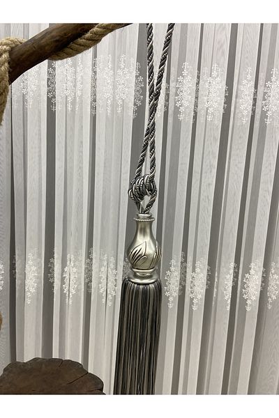 Akcan Anthracite Light Gray Color Silver Alpha Long Bracelet