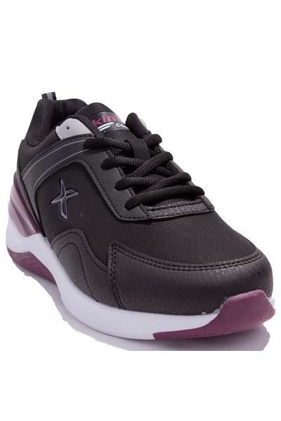 Kinetix Lorena Pu Black Plum Daily Orthopedic Women's Sports Shoes