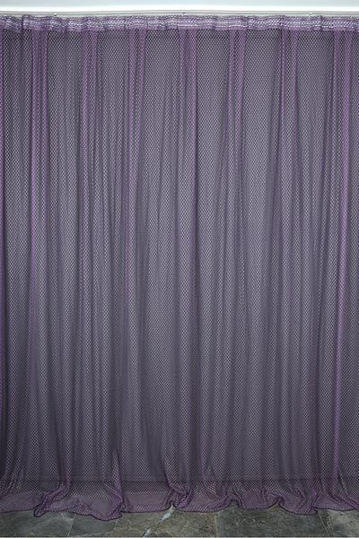 AKÇA TEKSTİL BAKLAVA MODEL PURPLE COLOR SINGLE WING Ready planted Pleated Background Curtain 300*260 cm