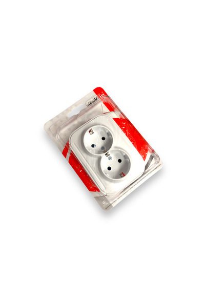 Tek-İş 2li Topraklı Priz Sıva Altı Ikili Priz