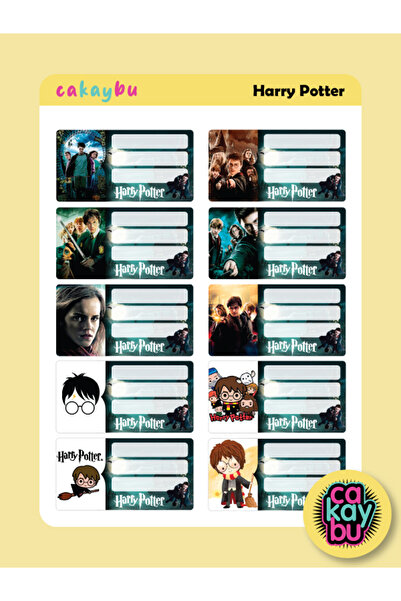cakaybu Autocolant cu etichetă pentru caietul școlar Harry Potter