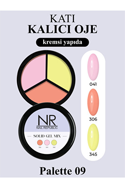 Nail Republic Nr Katı Kalıcı Oje Solıd Gel Mıx, Pallete 09 (306,041,345)