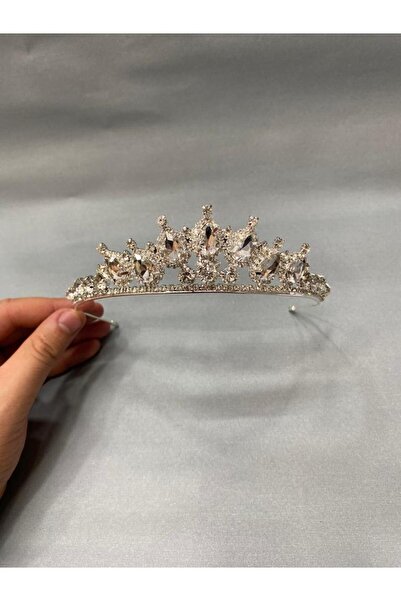 Buse Tiara de mireasă subțire, elegantă și rafinată Lenora cu piatră de zirco...