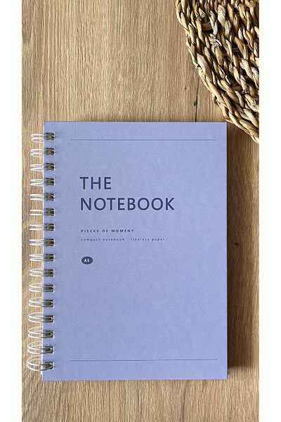 Fark Tanıtım Hard Cardboard Cover Spiral 80 Sheets Unlined A5 Notebook (Lavander Cover Color)