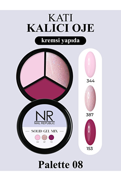 Nail Republic Nr Krem Oje Solıd Gel Mıx, Pallete 08 (344,387,153)