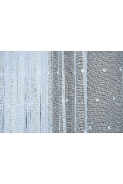 AKÇA TEKSTİL PRISMA MODEL WHITE COLOR SINGLE WING Ready Planted Pleated Background Curtain 300*260 Cm