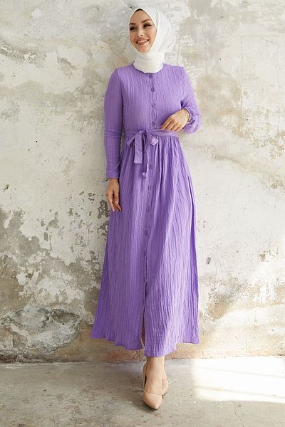 InStyle Φόρεμα Lemina Belted - Λιλά