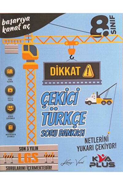 Kva Yayınları Koray Varol KVA Plus 8.Sınıf LGS Çıkmış Sorular İçeren Dikkat Çekici Türkçe Soru Bankası