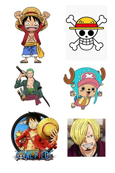 Bluoksweet One piece 10x15 cm çocuk anime luffy zoro sanji chopper etiket def...