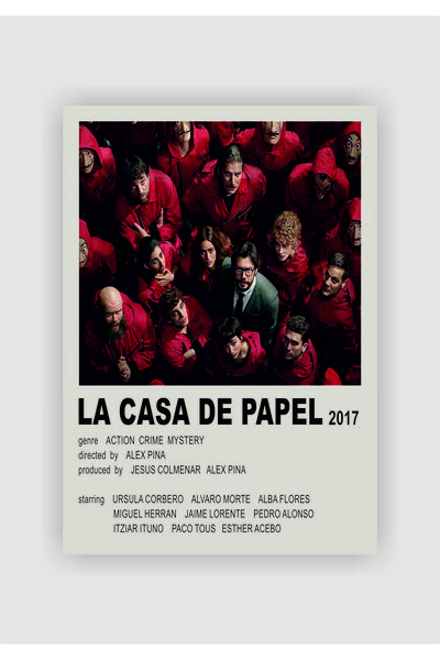 fırsatlar diyarı La Casa De Papel Dizi Duvar Posteri - Kalın Kağıt - Çerçevesiz