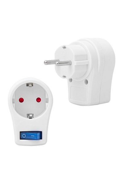 Powermaster White Surge Protective Socket with Switch - Child Protective