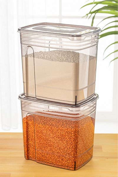 Vienev 5.5 Liter Mega Size 2-Piece Food Storage Container - Anthracite