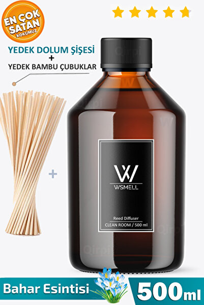 WSMELL Bahar Esintisi Clean Room 500 ml Oda Kokusu Yedek Dolum Şişesi Ekonomi...