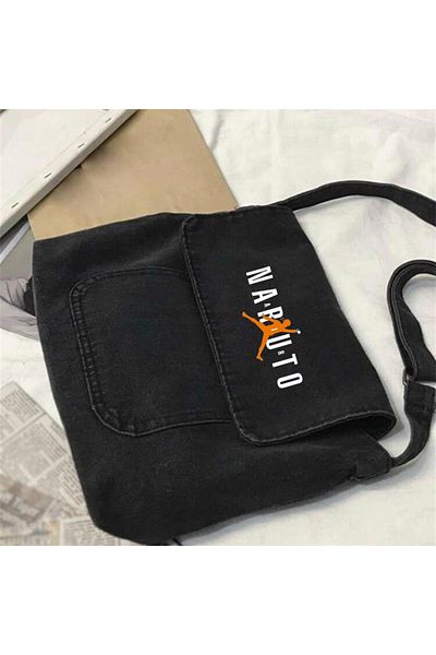 Touz Geantă Messenger Blunt Blunt Naruto Printed Vintage Gri Denim