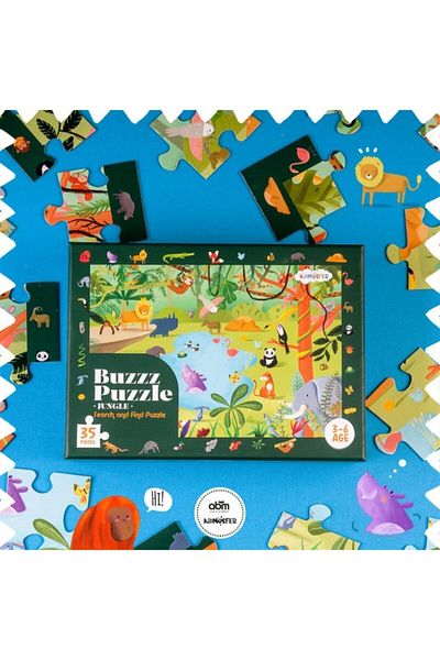 kidmosfer Educational Puzzle for Ages 3 - 35 Pieces of Forest Animals