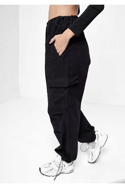 DEEFWEAR Y2k Unisex Baggy Tactical Cargo Parachute Pants with Adjustable Waist and Legs