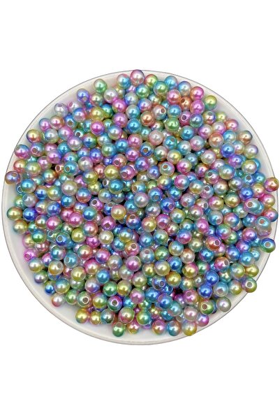 Hedef Bijuteri حبات لؤلؤ رخامي مختلط الألوان 6 مم، صناعة المجوهرات، خرز هواية...