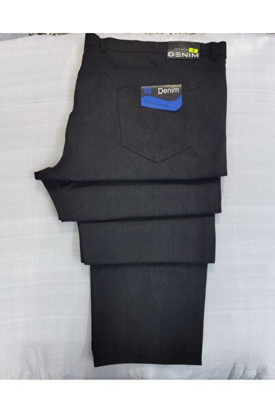 Denim Süper Battal Poliviskon Pantolon Büyük Beden Pantolon