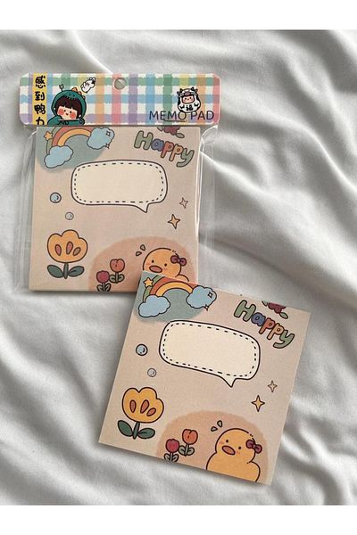 Planet Butik Happy Vibe Memo Pad Square Notepad