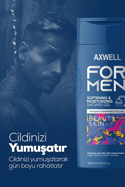 AXWELL For Men Softening and Moisturizing Shower Care Gel