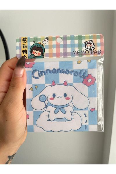 Planet Butik Kawaii White Dog Memo Pad Square Notepad