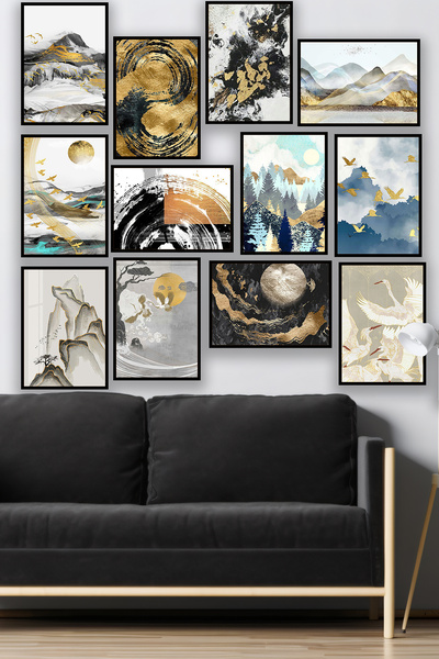 Artavessa 12 Parça Çerçeve Görünümlü Mdf Tablo Seti - 1215