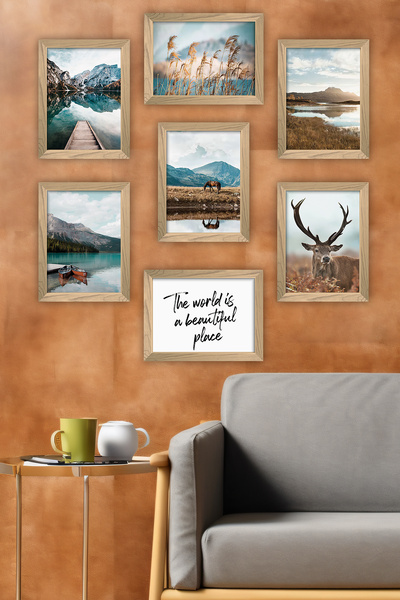 Artavessa 7 Parça Çerçeve Görünümlü Mdf Tablo Seti