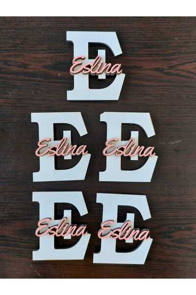 wood 14 dizayn Özel Konsept Isimli- Renkli Bebek -isme Özel -Magnet