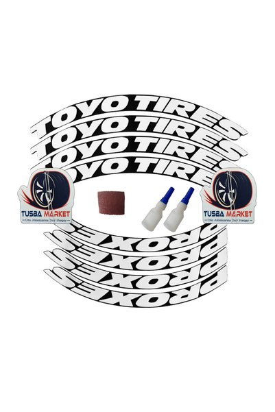 TUSBA MARKET Toyo Tires Proxes Auto Rim & Tire Lettering Badge Sticker Stripe & Motorcycle Auto Tire Lettering Sticker