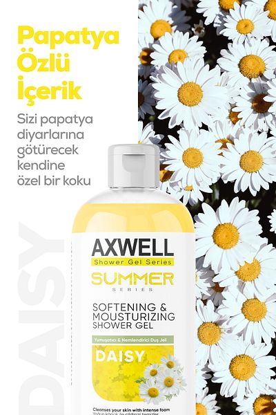 AXWELL Chamomile Extract Moisturizing Softening Shower Gel